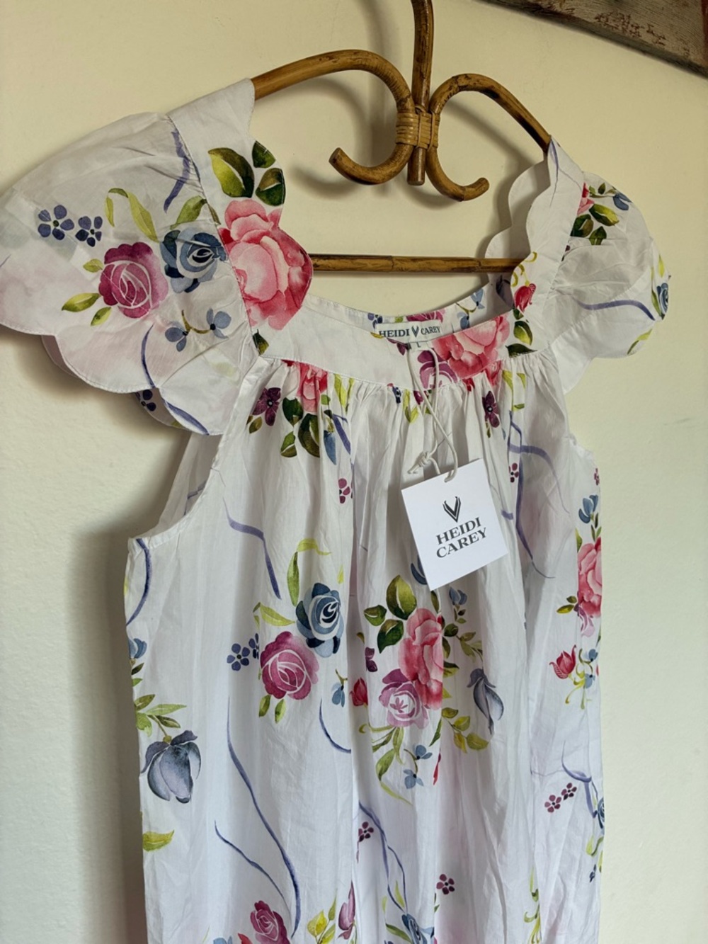 NEW Heidi Carey Lila Rose Print Cap Sleeve Nightgown women’s Size Large - Picture 3 of 7